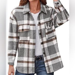 Plaid Flannel Checkered Shacket Size S